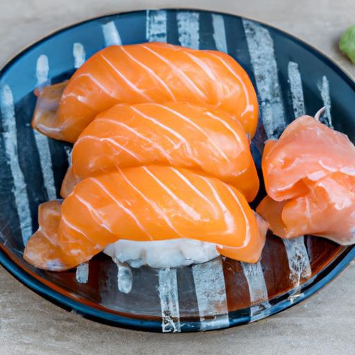 Japonské sushi s čerstvým lososem