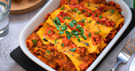 Veganské lasagne s čerstvou zeleninou