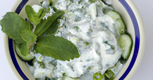 Jogurtový okurkový salát s máty