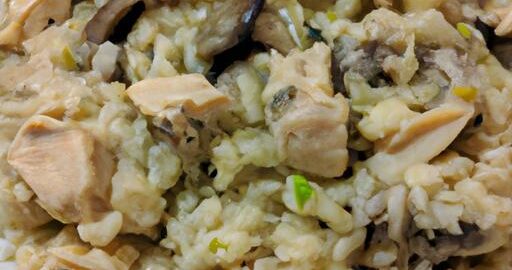 Kuřecí rizoto s houbovou omáčkou