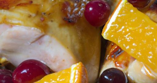 Kuře na pomeranči a brusinkách