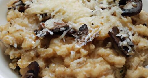 Houbové rizoto s parmezánem
