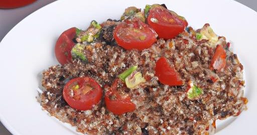 Quinoa s avokádem a rajčaty