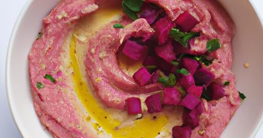 Tahini hummus s červenou řepou