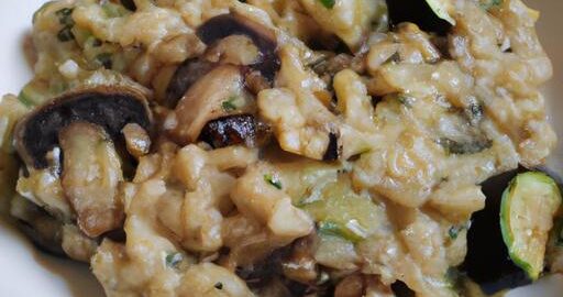 Houbové rizoto s cuketou