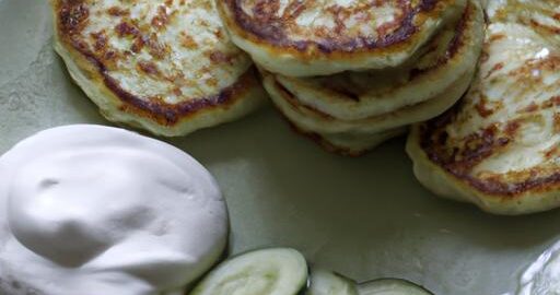 Rýžové placky s okurkou a jogurtem