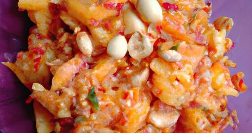 Indonéský batátový salát s arašídy