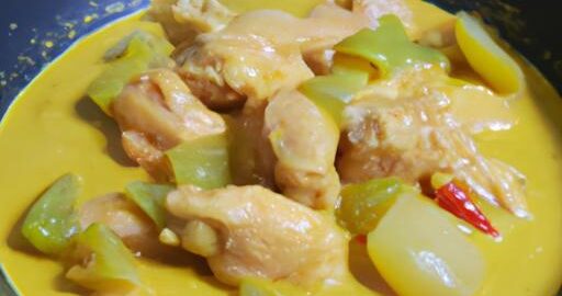 Indonéská kokosová kari kuře