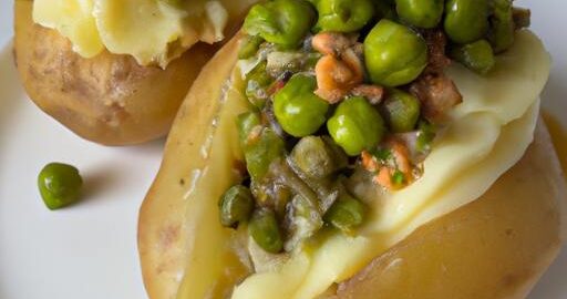 Plněné brambory s hráškem