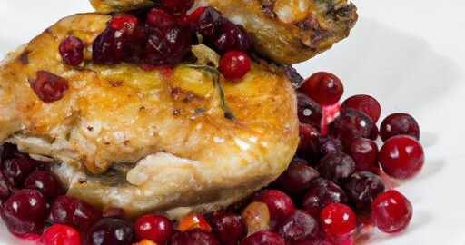 Kuřecí s brusinkami a grilovanou zeleninou