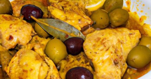 Kuřecí tajine s olivami a citrony