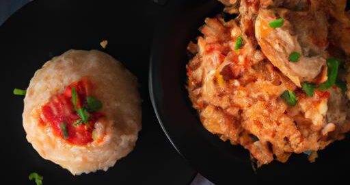 Rýžové placičky kimchi s kuřecím masem