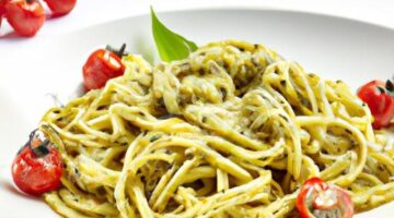 Pesto těstoviny s cherry rajčaty