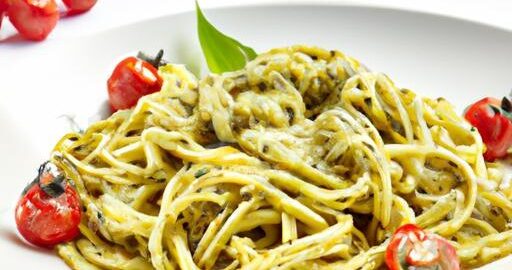 Pesto těstoviny s cherry rajčaty