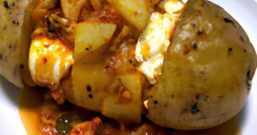 Korejský kimchi plněný bramborami