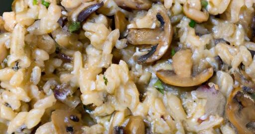 Risotto s houbami a cibulí