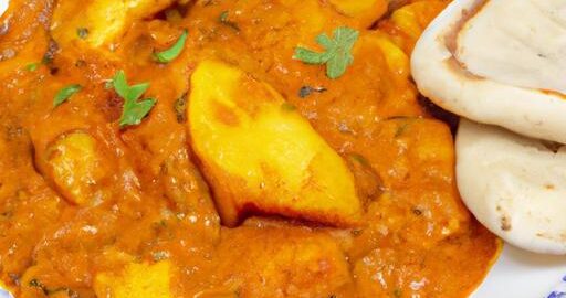 Kuřecí korma s tandoori chlebem