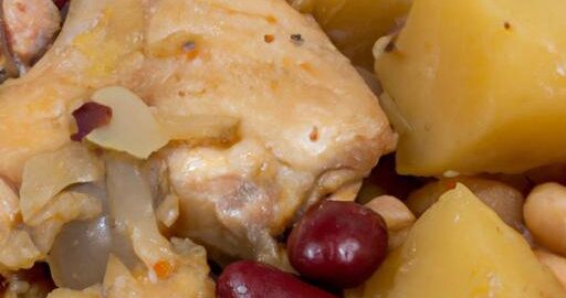 Kuřecí s bramborem a fazolemi