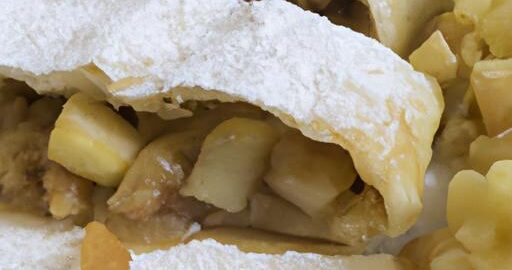 Jablečný závin s vanilkovou omáčkou