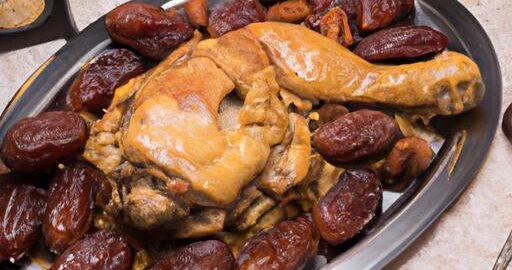 Egyptské kuře s datlemi