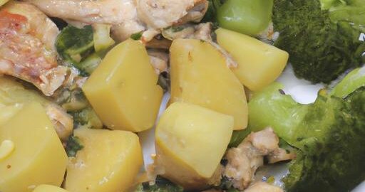 Kuře s brokolicí a brambory