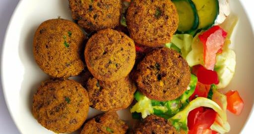 Falafel s hummusem a zeleninou