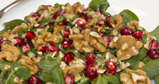 Ořechový salát s granátovým jablkem