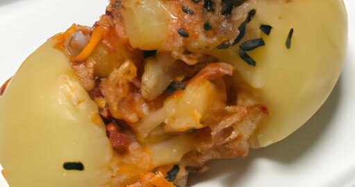 Korejský kimchi plněný brambory