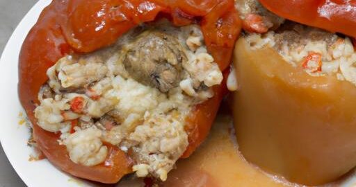 Plněné papriky s rýží a masem