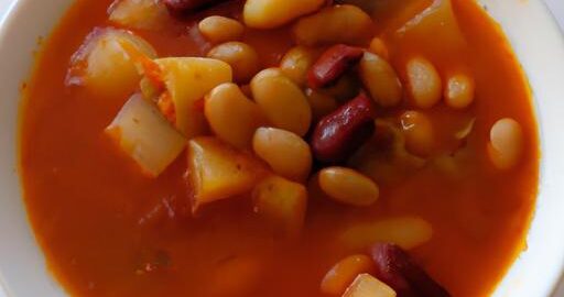 Kořeněná bramborová polévka s fazolemi