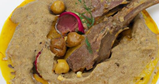 Pečené jehněčí s hummusem