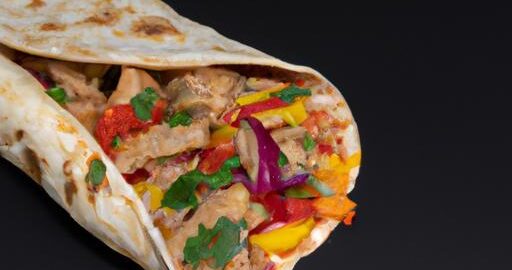 Pita plněná zeleninou a masem