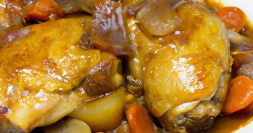 Kuře v červeném víně Coq au Vin