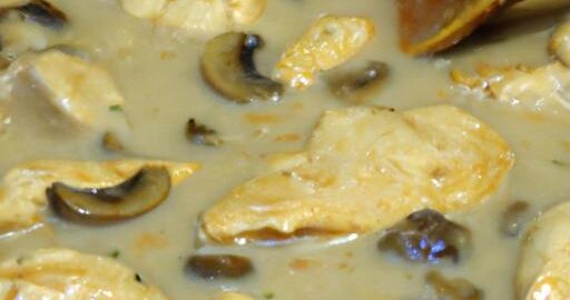 Kuře na smetaně s hříbky