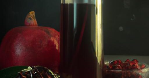 Přírodní granátový džus s mátem