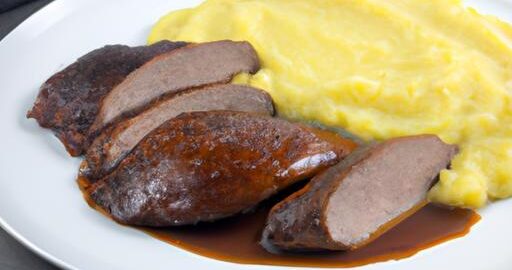 Pečené kachní prsa s bramborovým pyré