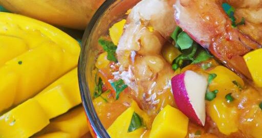 Tygří krevety s mango salsa
