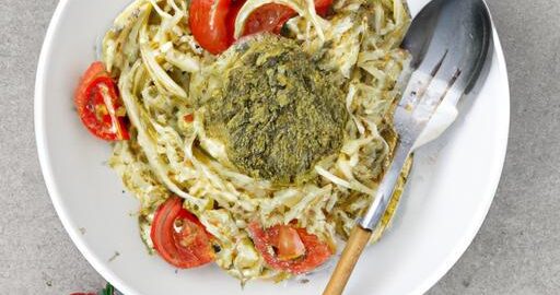Pesto těstoviny s rajčaty