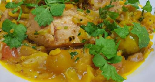 Rajský kuřecí curry s mangem