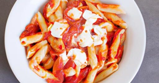Penne al pomodoro a mozzarella