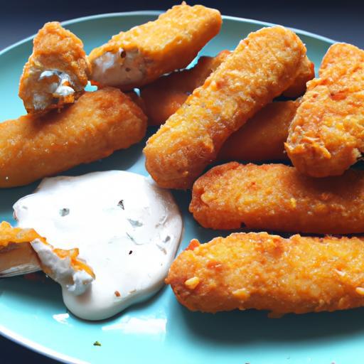 Kuřecí sýrové paličky s bylinkovým dipem