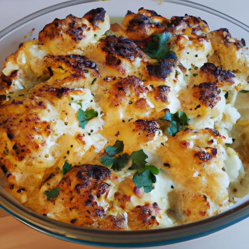 Zapečený květák sýrem a bylinkami