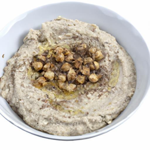 Hummus s chia semínky a vlašskými ořechy