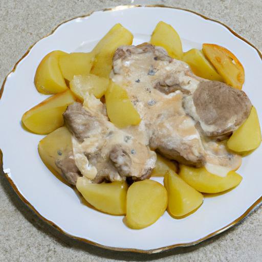 Hovězí na smetaně s bramborami