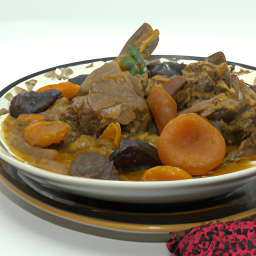 Tajine s jehněčím a sušenými meruňkami