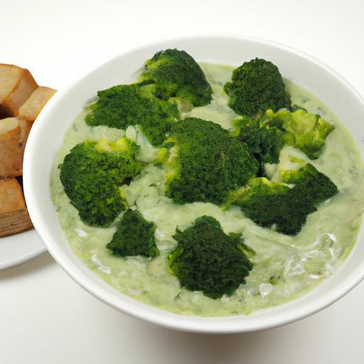 Brokolicový krém se sýrovými krutony