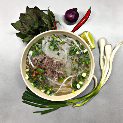 Vietnamské Pho bo polévka