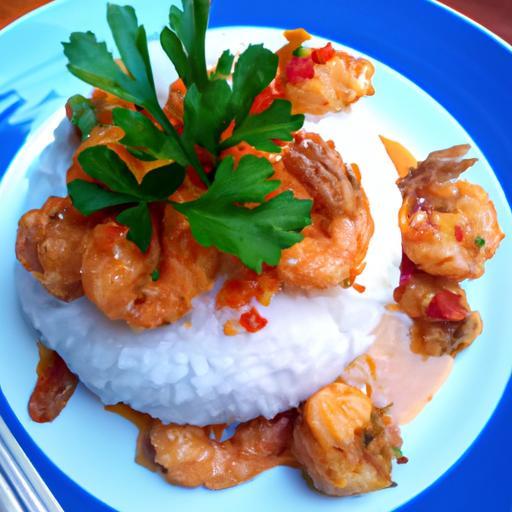 Indonéská kokosová kreveta s rýží