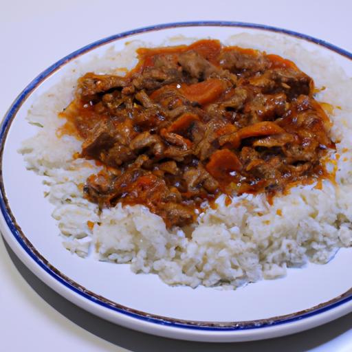 Rýžový s masovou omáčkou