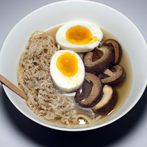 Ramen s vajíčkem a houbami